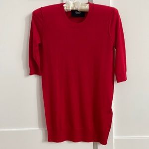 Dolce & Gabbana Cashmere Silk Short Sleeve Red Sweater XS